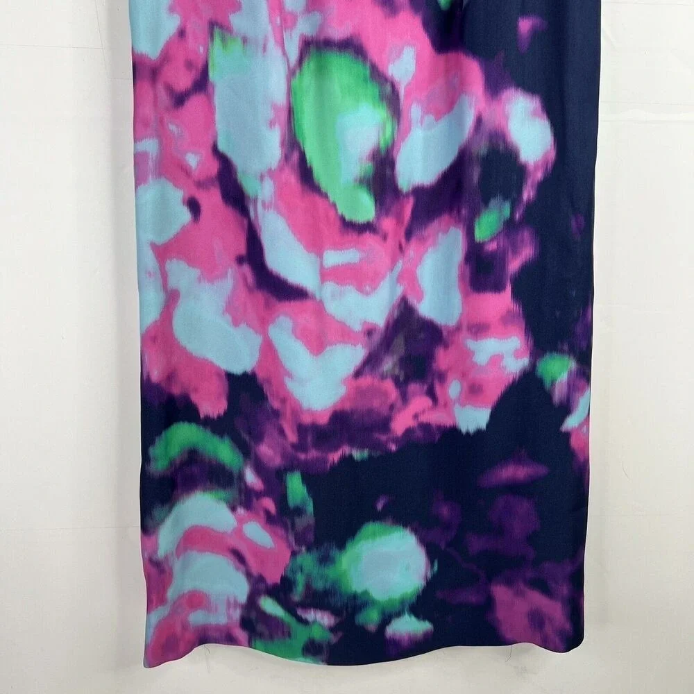 Kate Spade Size 2 Keri Shift Dress Watercolor Simply Cinema Pink Blue Sleeveless